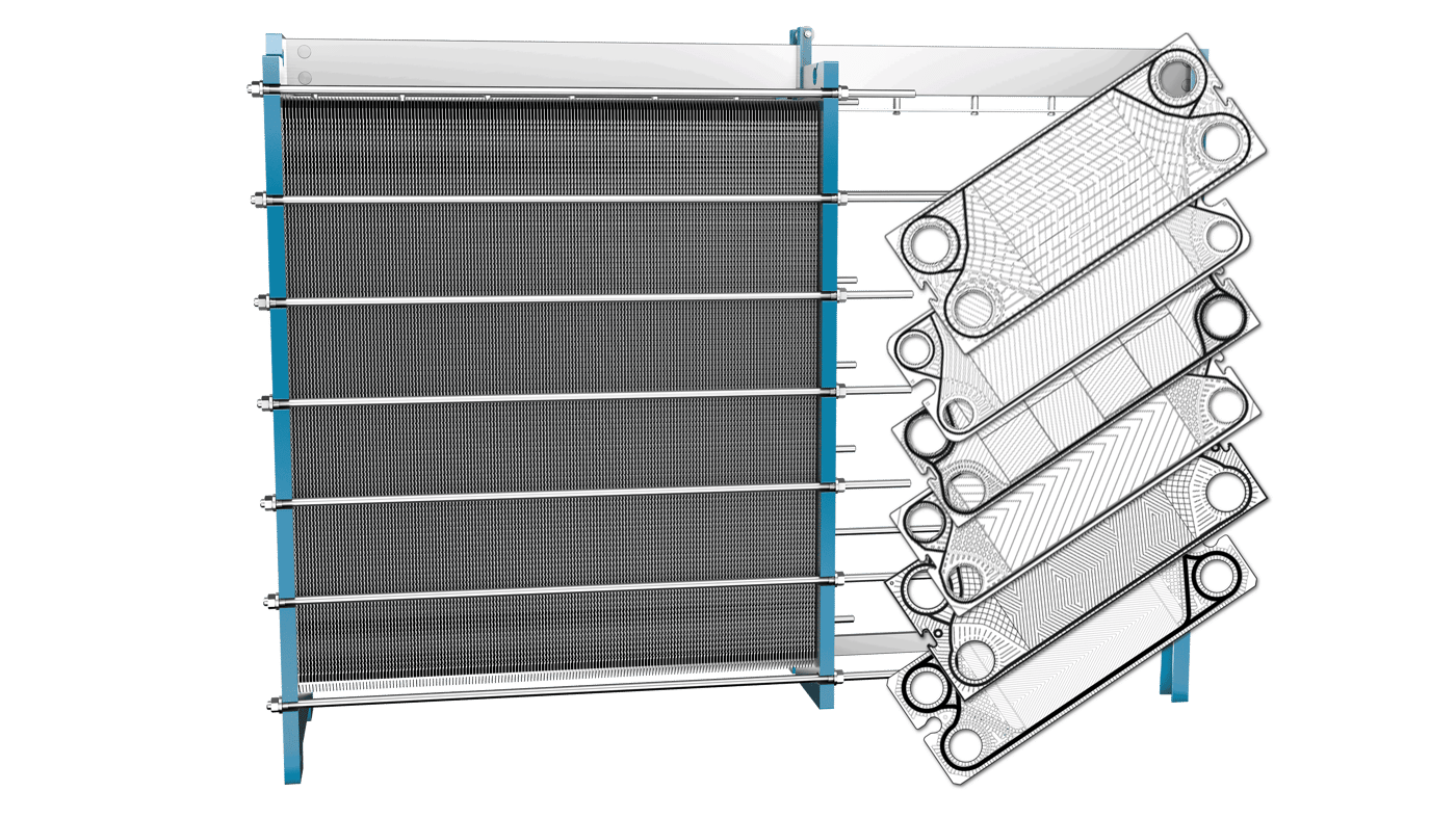 Gasketed plate and frame heat exchanger Superchanger plate series 1